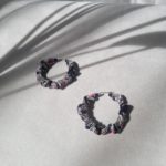 Grandes créoles Rita - bleu & rose