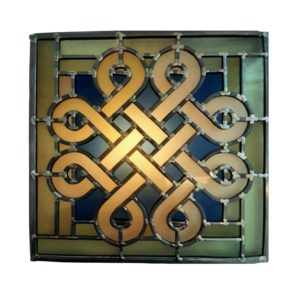 Vitrail celtique fait main – Décoration en verre – Art en verre artisanal – Pièce unique