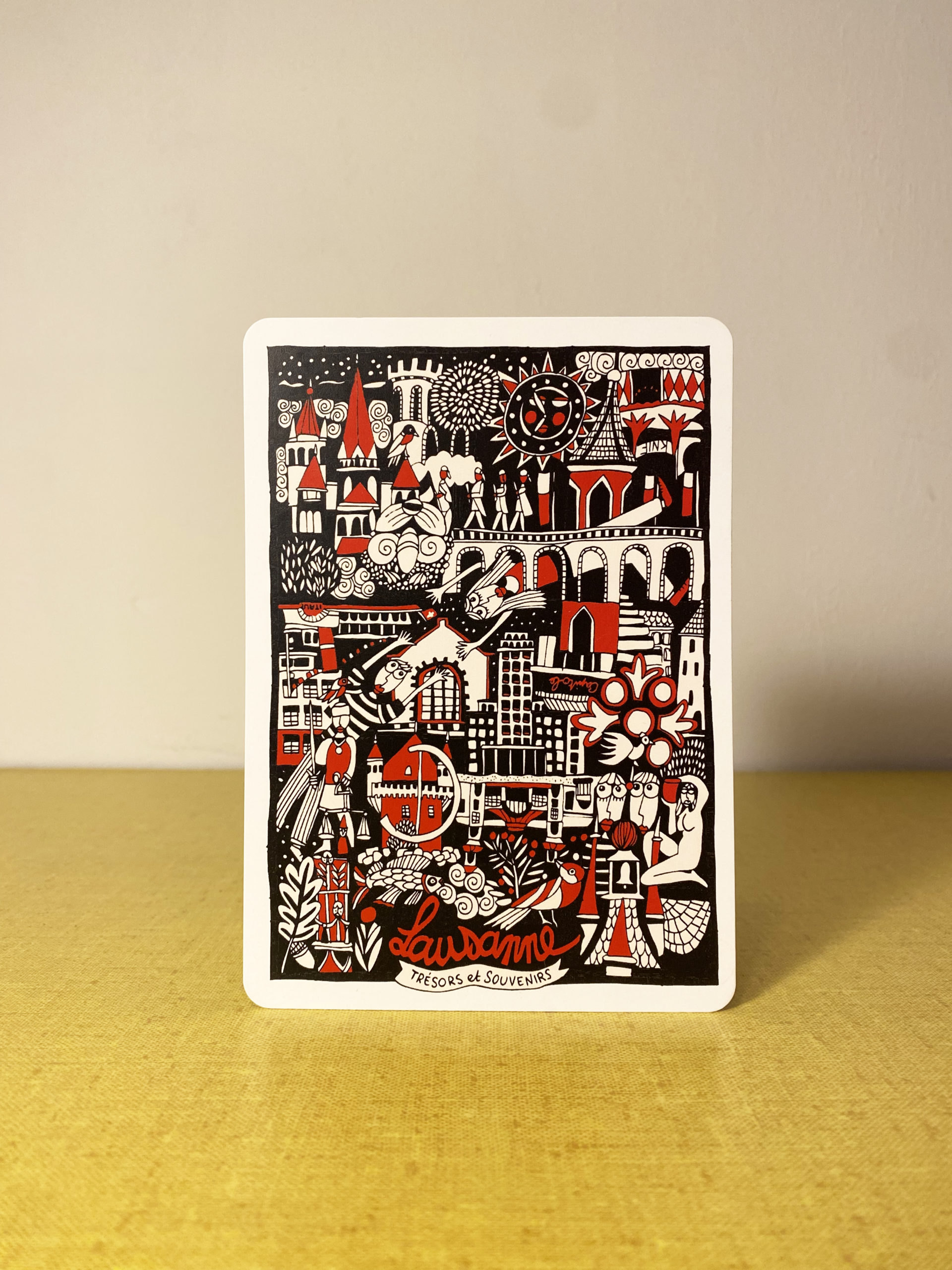 Carte postale A6 «Lausanne, Trésors et souvenirs»