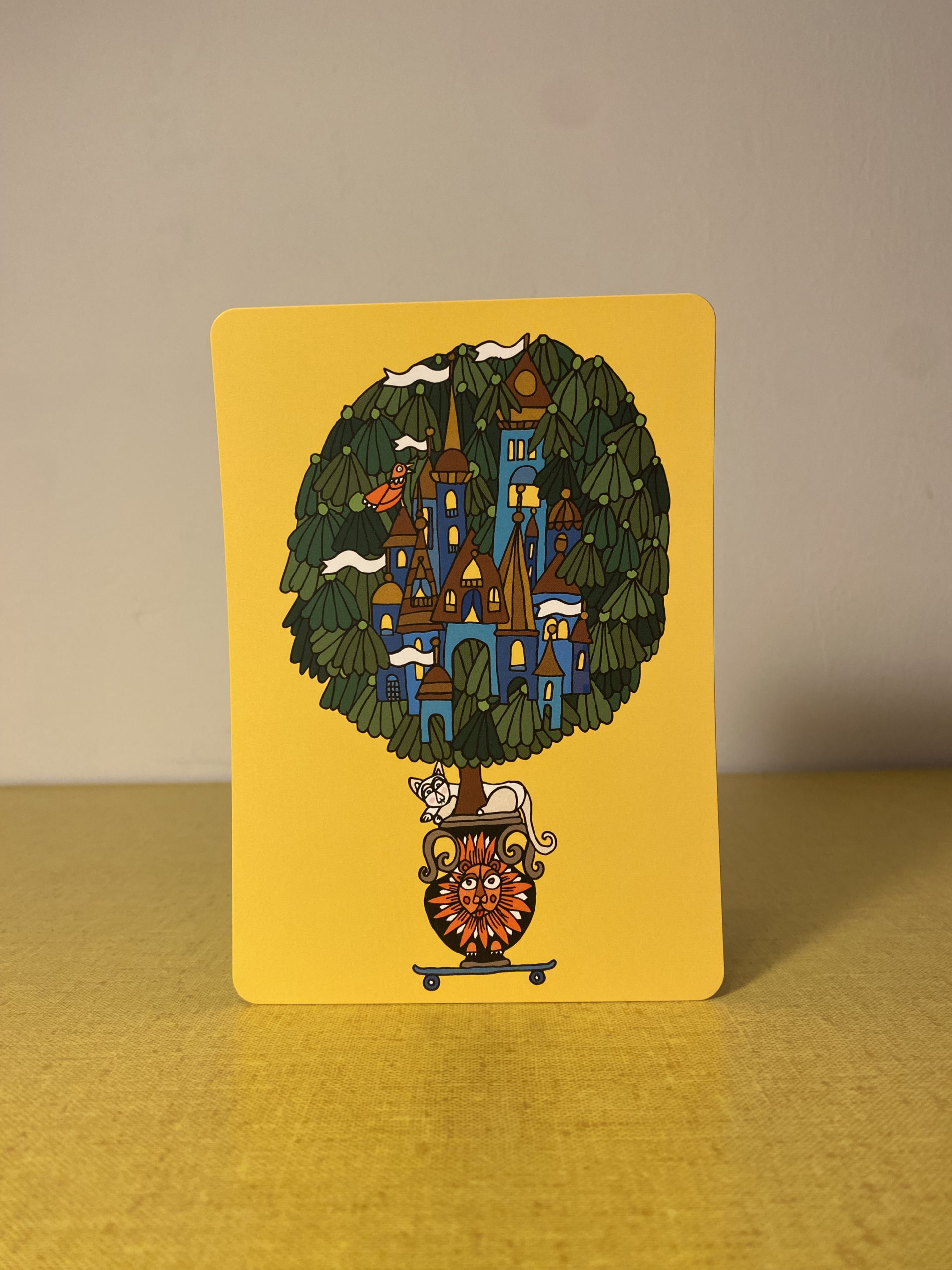 Carte postale A6 «Le voyage du chat»