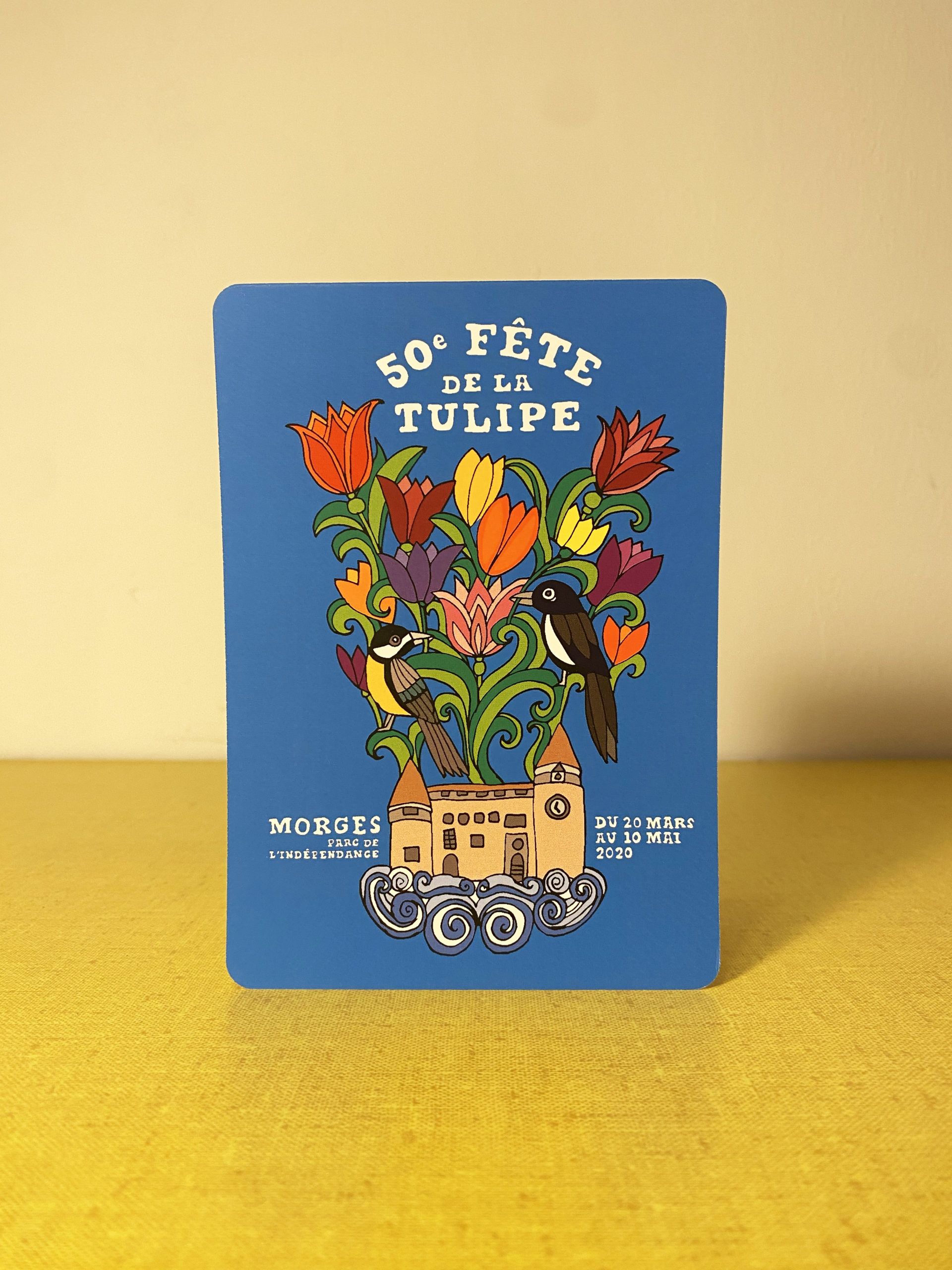 Carte postale A6 «Affiche Fête de la Tulipe»
