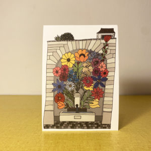 Carte postale A6 «Aubonne, la fontaine au pied du château»