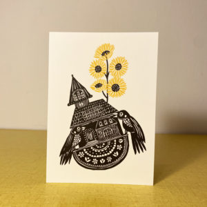 Carte postale A6 «La maison aux tournesols»