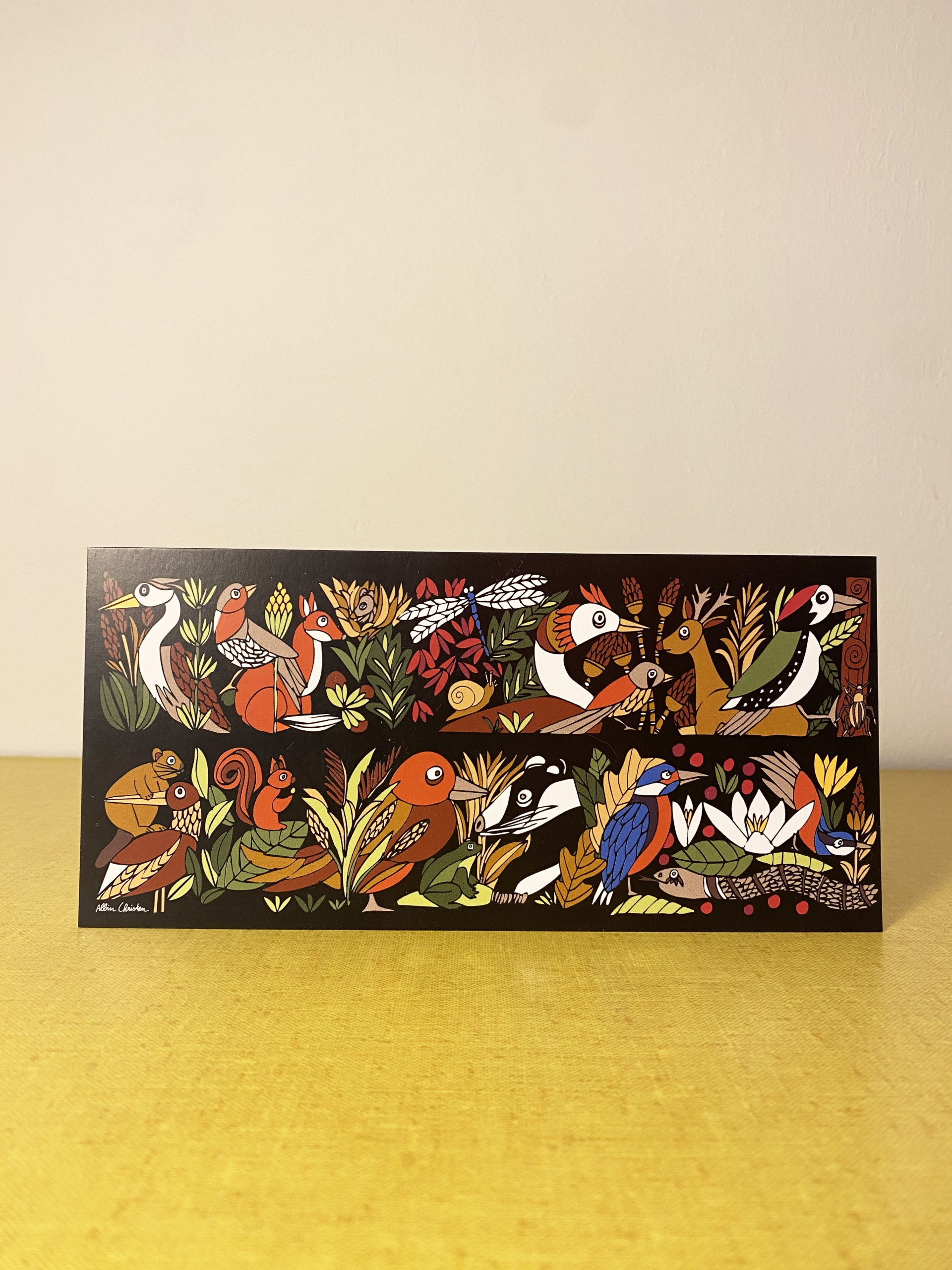 Carte postale A6/5 «Animaux de la forêt et du lac»