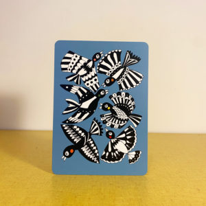 Carte postale A6 «Six oiseaux»