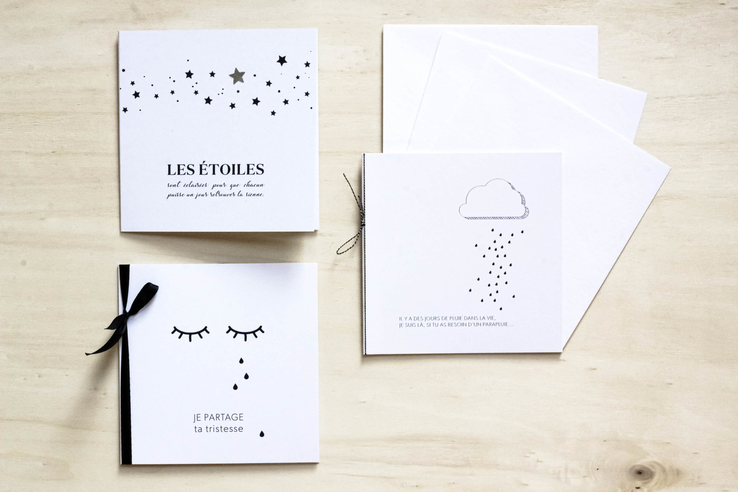 Set de 3 cartes "Réconfort"