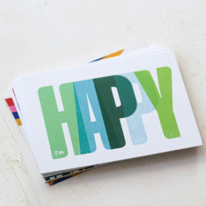 Set de cartes postales I'M HAPPY