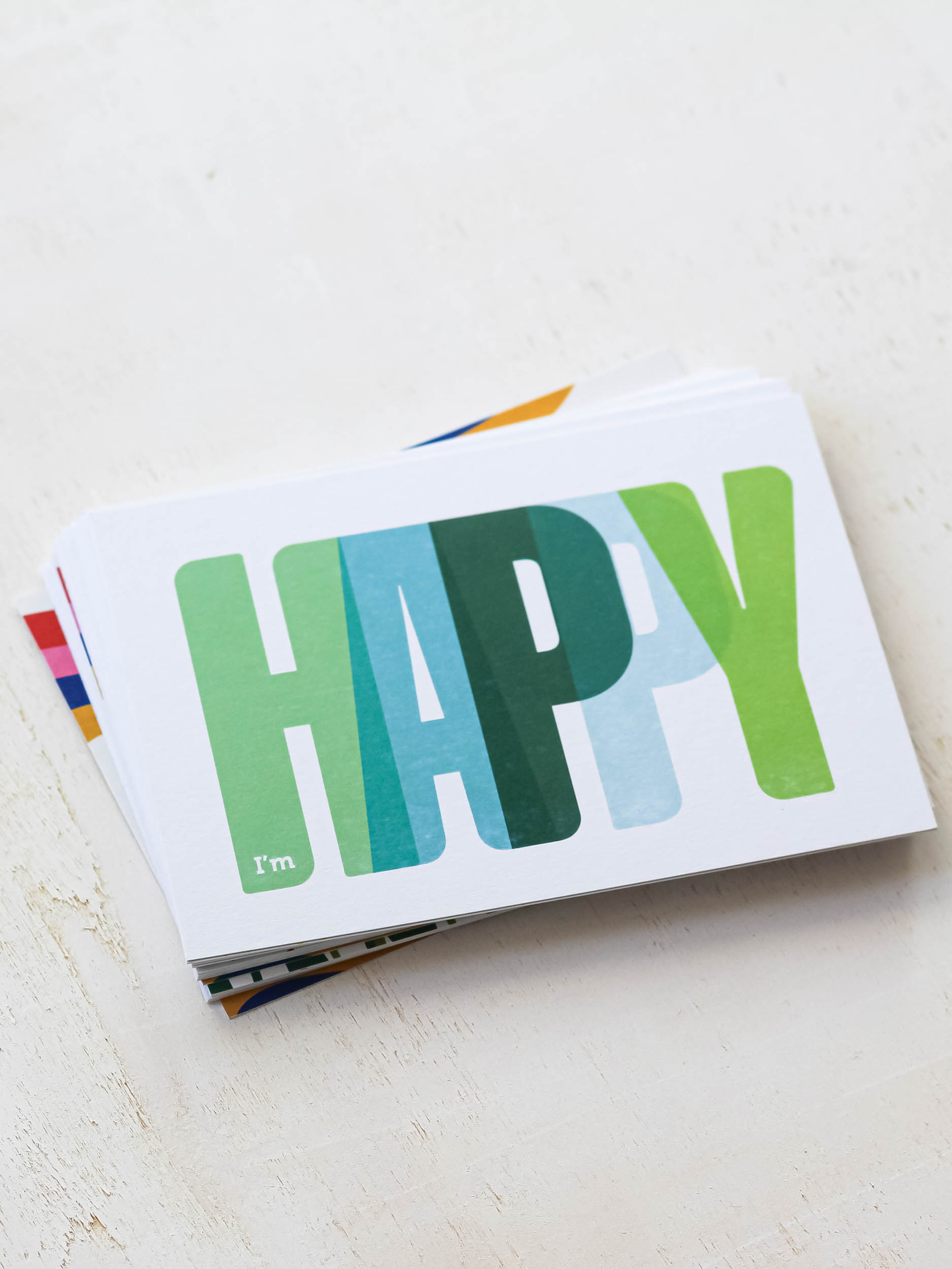 Set de cartes postales I'M HAPPY