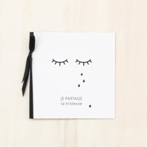 Carte de réconfort “Je partage ta tristesse”