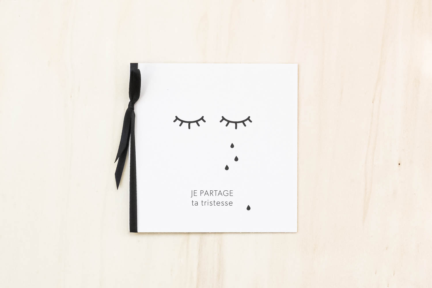 Carte de réconfort “Je partage ta tristesse”